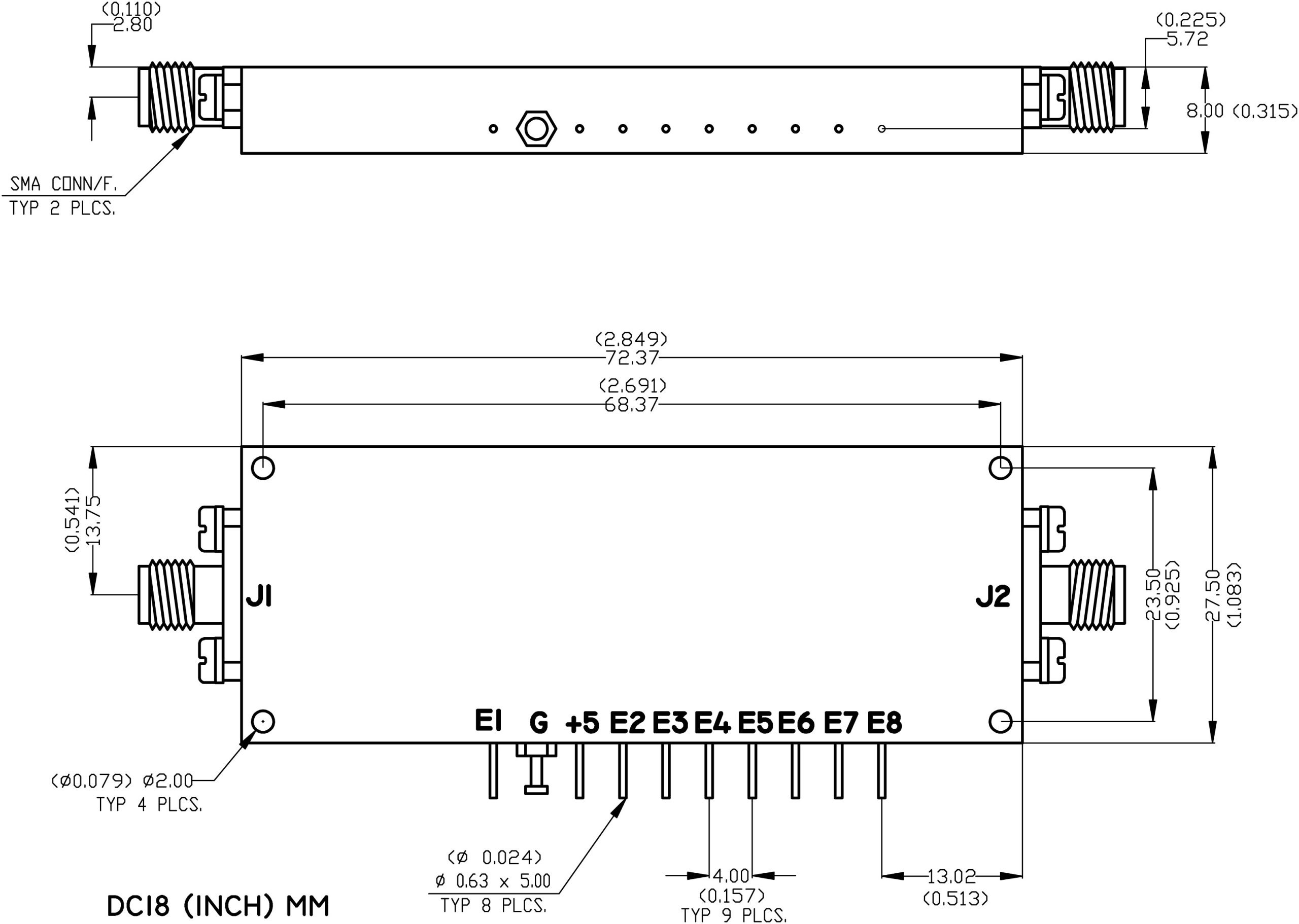 Series SA-011 Switched Bit Attenuators 100-1000 MHz Specifications