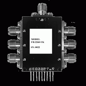 Model FR 2260 UK Hermetically Sealed Low Profile SP6T Switch