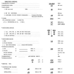 Model CR-2760-SK SP3T Switch