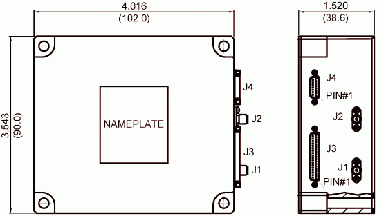 Compact airborne DTO dimensions